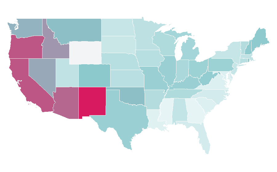 Affinity by region — Edward Furlong, United States