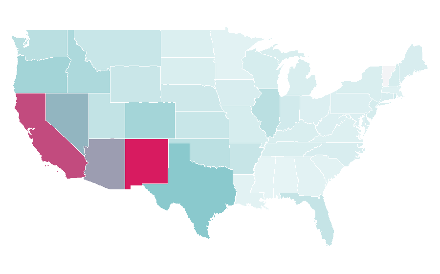 Affinity by region — Edward James Olmos, United States