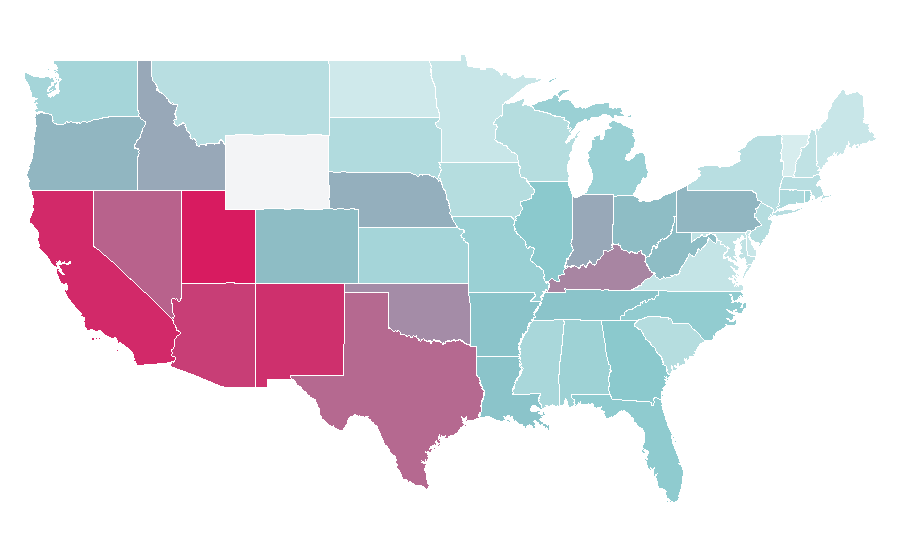 Affinity by region — Edward Scissorhands, United States