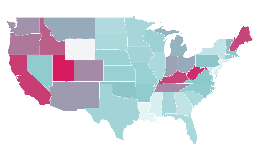 Affinity by region — Eeyore, United States