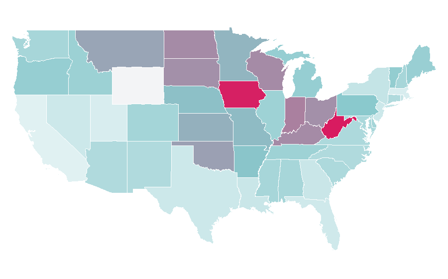 Affinity by region — Egg salad, United States