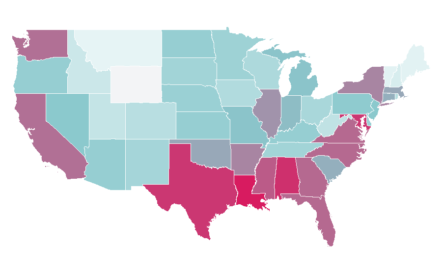 Affinity by region — Eggnog, United States