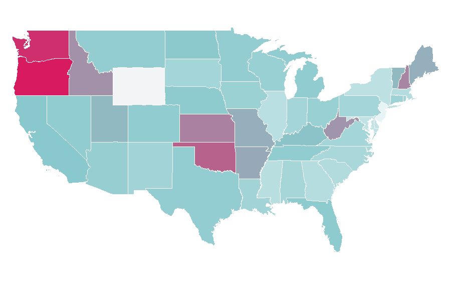 Affinity by region — Egyptian Mau, United States