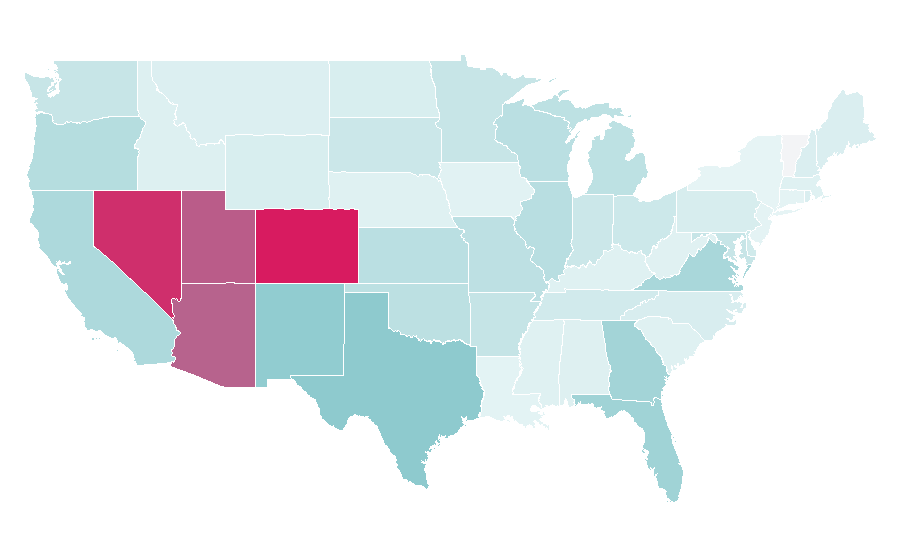 Affinity by region — Einstein Bros. Bagels, United States