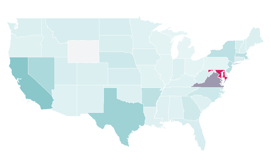 Affinity by region — El Salvador national football team, United States