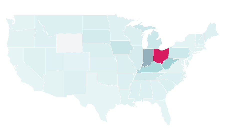Affinity by region — Eldora Speedway, United States