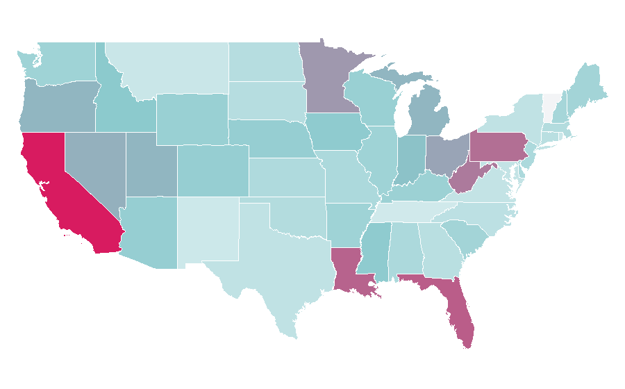 Affinity by region — Electric bicycle, United States