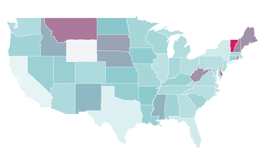 Affinity by region — Electric blues, United States