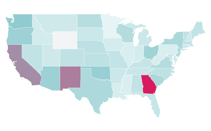 Affinity by region — Electric charge, United States
