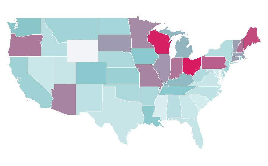 Affinity by region — Electric Light Orchestra, United States