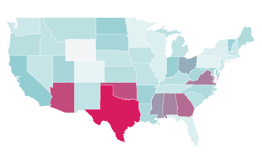 Affinität nach Region — Electric power, USA