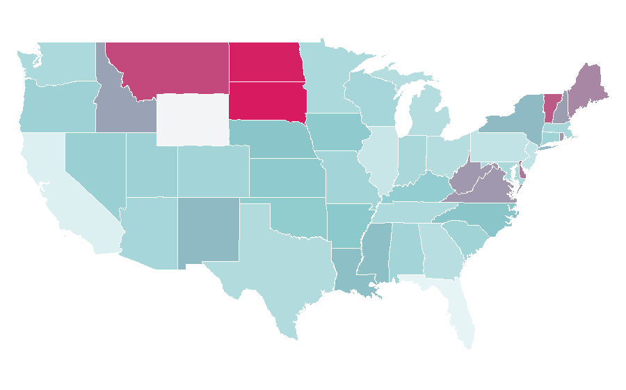 Affinity by region — Electric power transmission, United States
