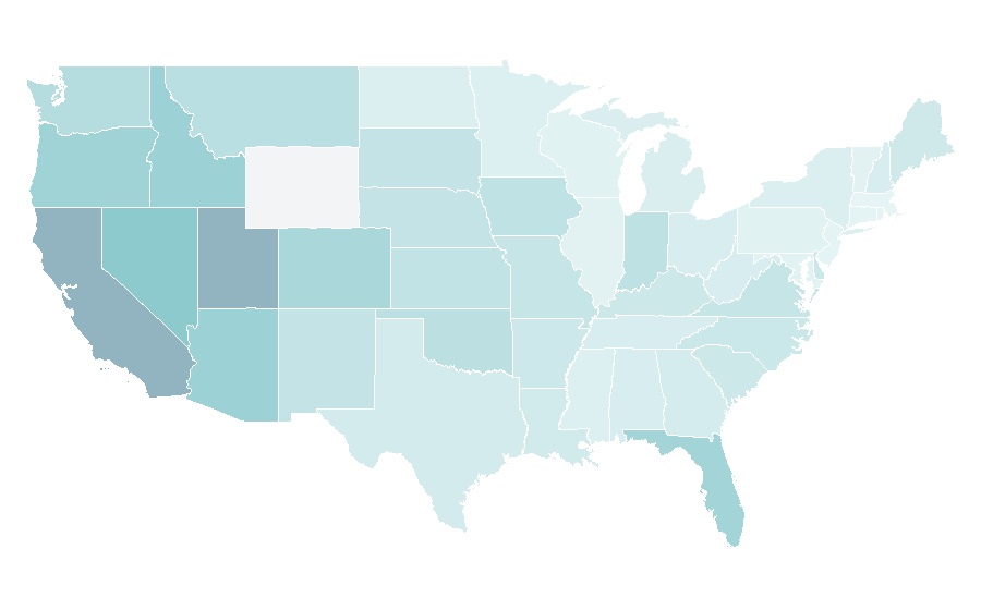 Affinity by region — Electric skateboard, United States