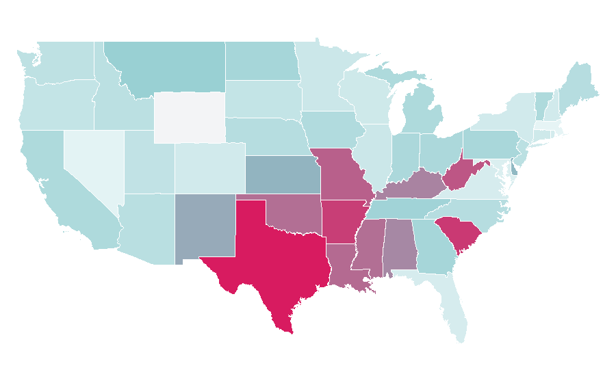 Affinity by region — Electrical wiring, United States