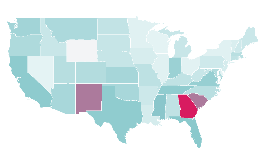 Affinity by region — Electromagnetic radiation, United States
