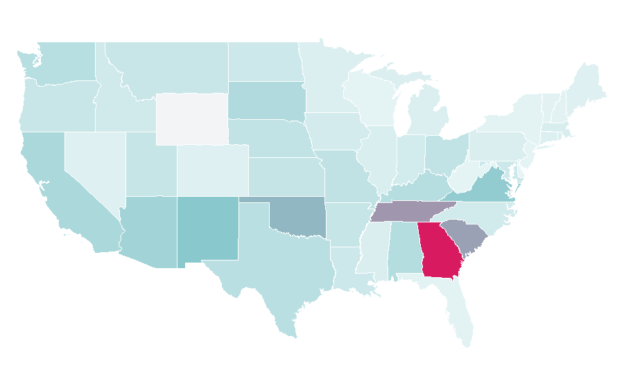 Affinity by region — Electromagnetism, United States