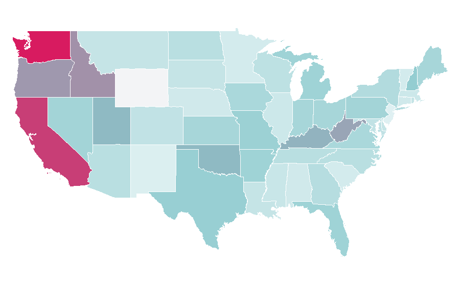 Affinity by region — Electronic Arts, United States
