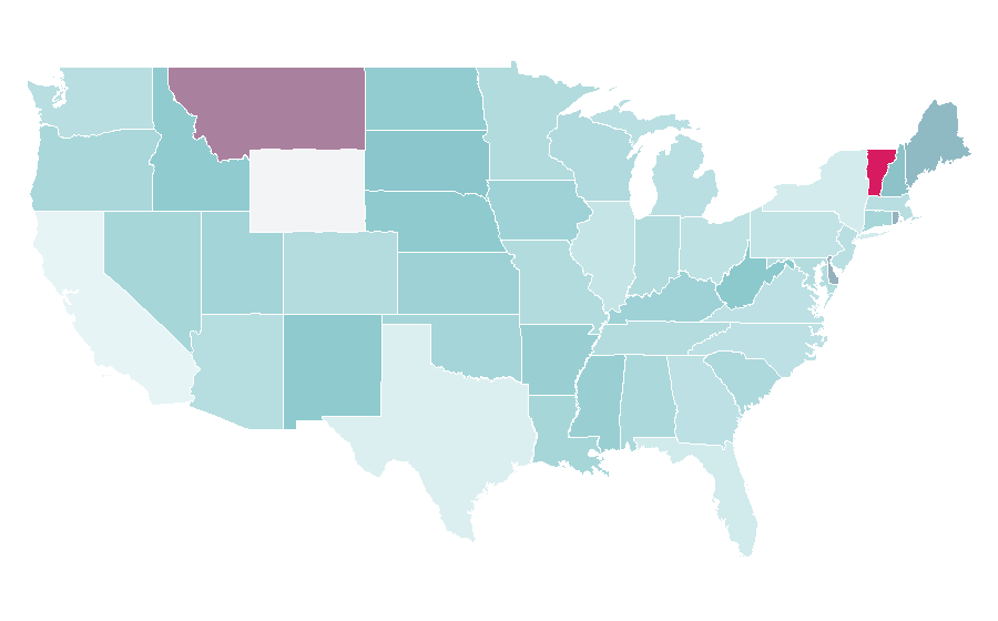 Affinity by region — Electronic body music, United States
