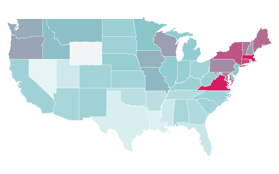 Affinity by region — Elena Kagan, United States