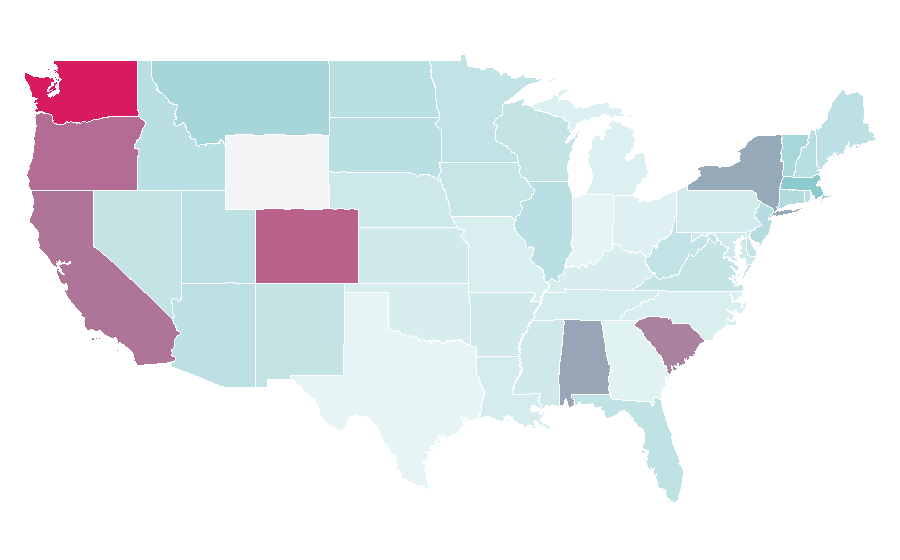 Affinity by region — Elephant Nature Park, United States