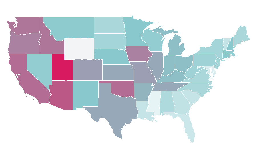 Affinity by region — Elizabeth Olsen, United States