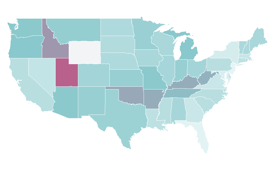 Affinity by region — Elizabeth Reaser, United States