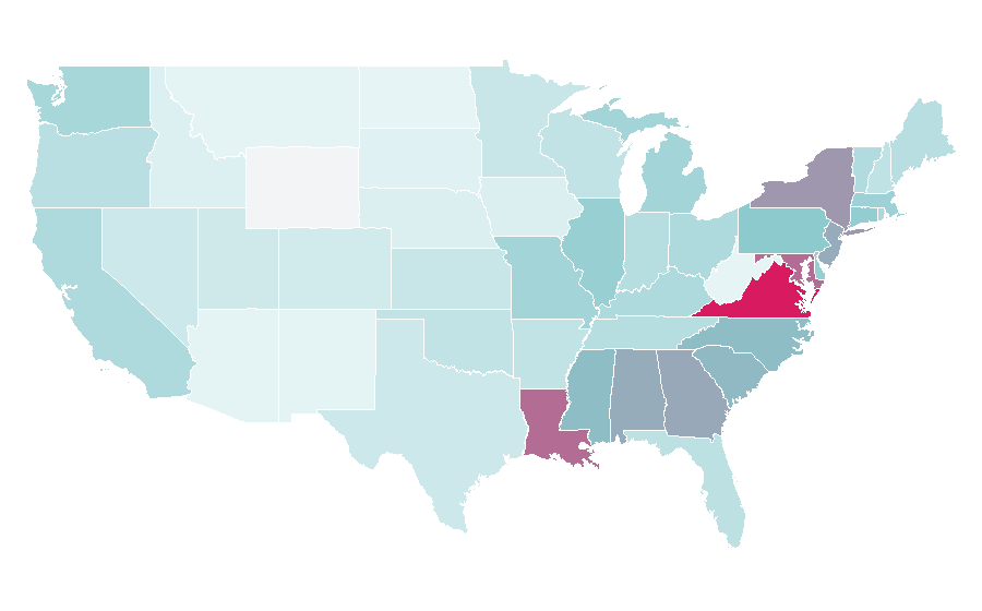 Affinity by region — Ella Fitzgerald, United States