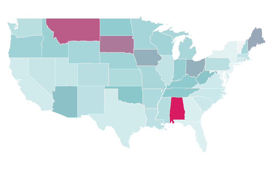 Affinity by region — Elle King, United States