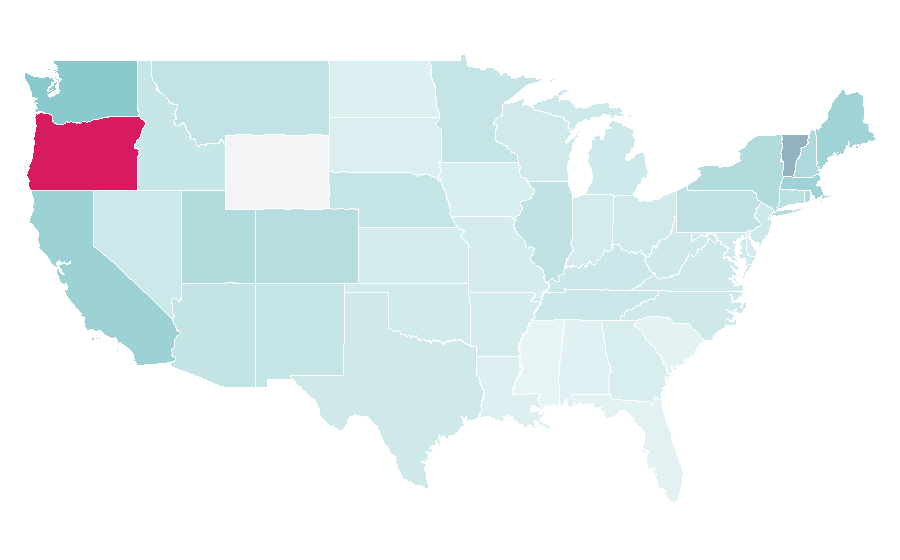 Affinity by region — Elliot Smith, United States