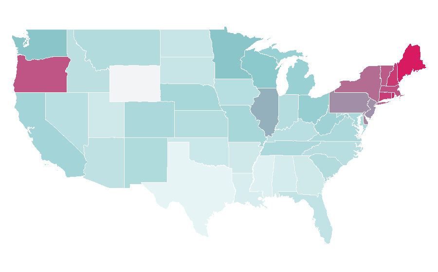 Affinity by region — Elvis Costello, United States