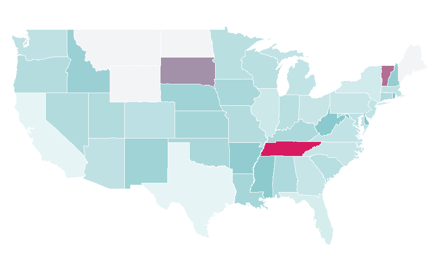 Affinity by region — Elvis Presley's Graceland, United States