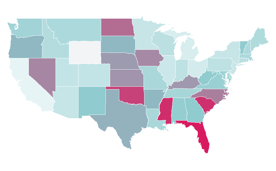 Affinität nach Region — Emergency management, USA
