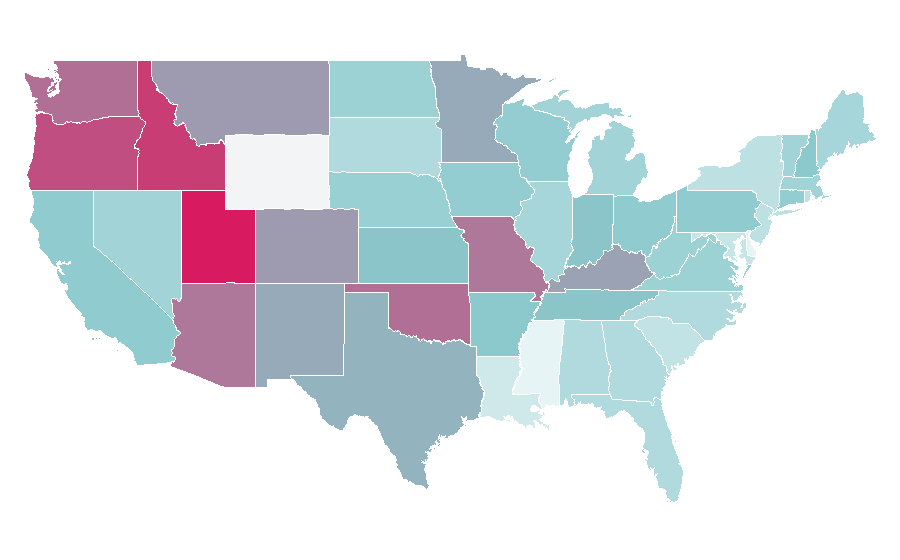Affinity by region — Emilia Clarke, United States