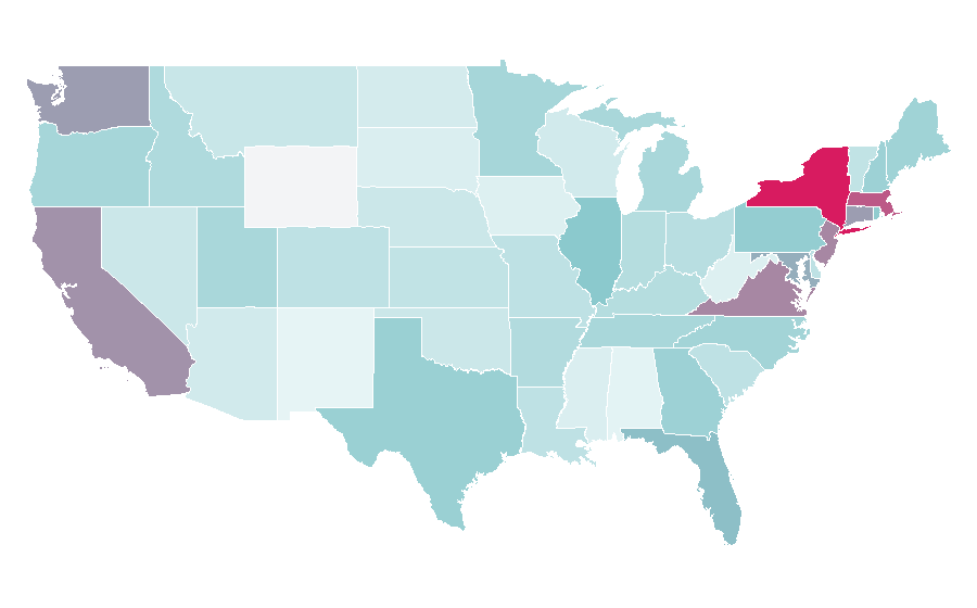 Affinity by region — Emmanuel Macron, United States