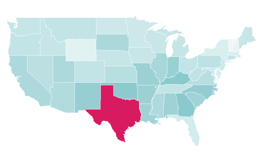 Affinity by region — Emo's, United States