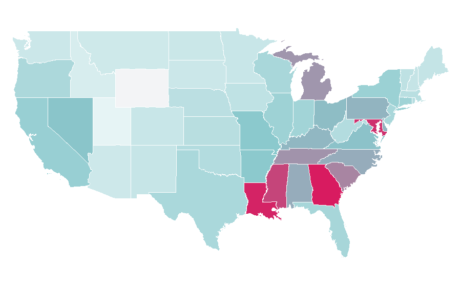 Affinity by region — En Vogue, United States