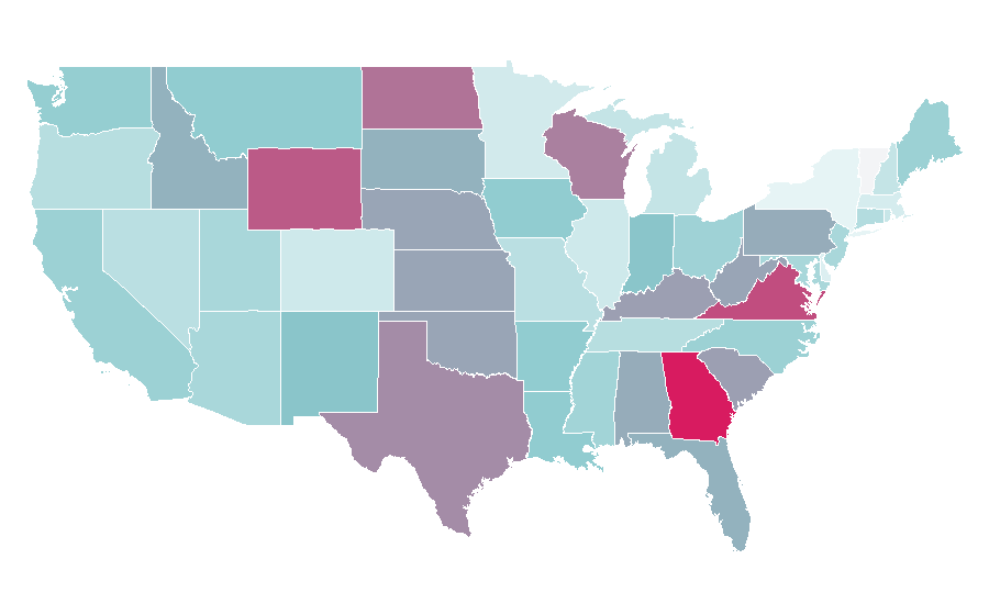 Affinity by region — Endangered species, United States