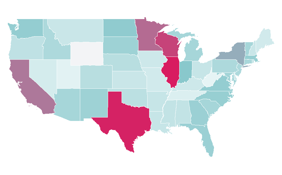 Affinity by region — Endeavour (TV series), United States