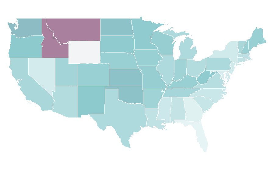 Affinity by region — Enemy at the Gates, United States