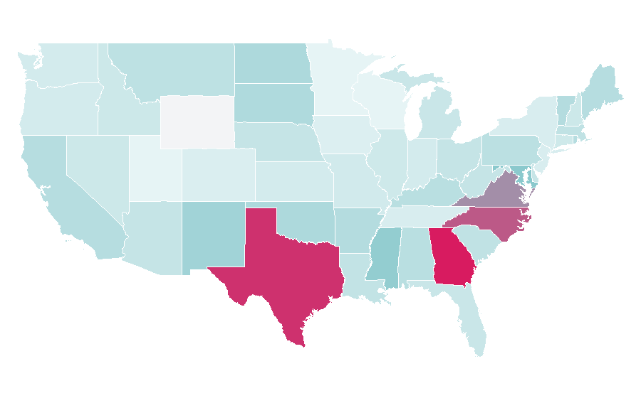 Affinity by region — Energy conservation, United States