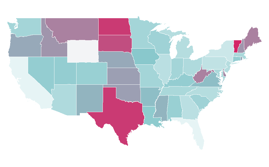 Affinity by region — Energy industry, United States