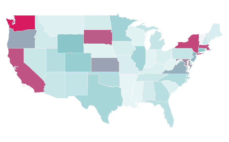 Affinity by region — Engadget, United States