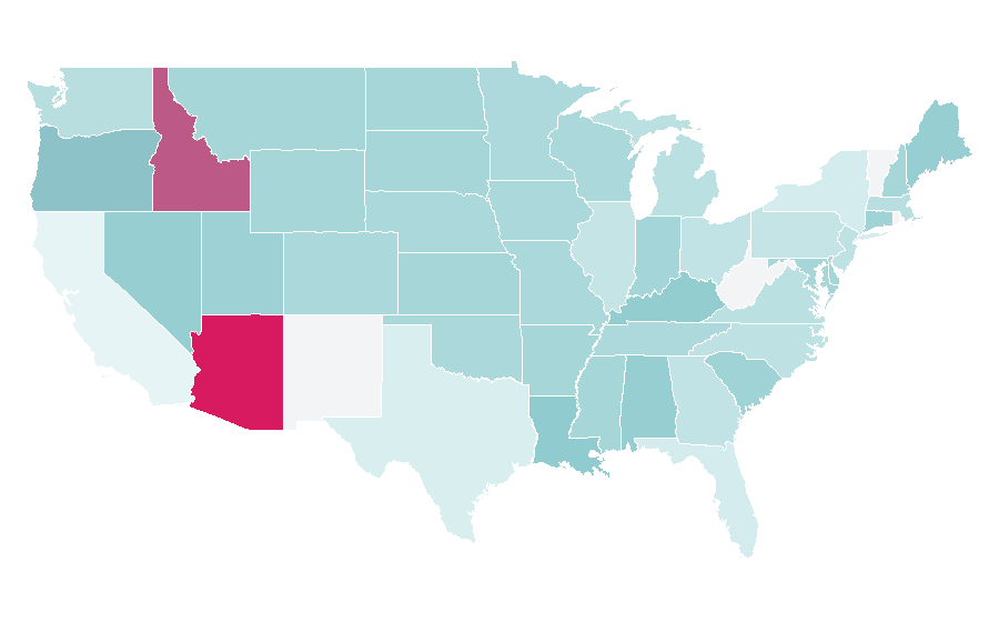 Affinity by region — Enotourism, United States