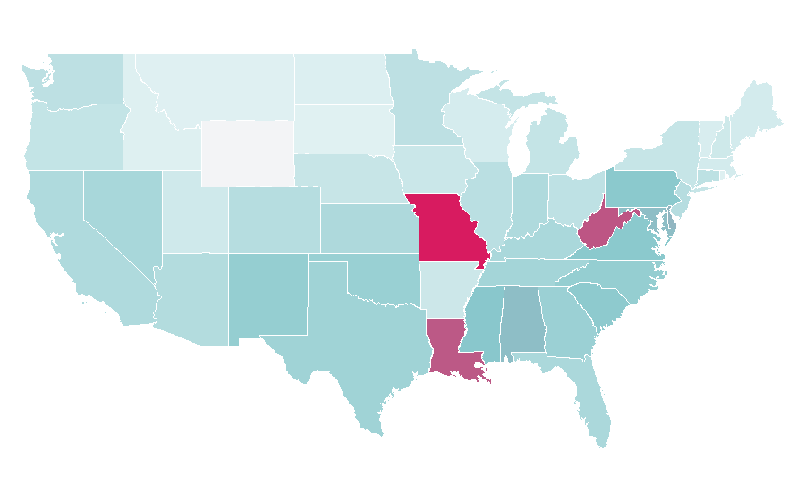 Affinity by region — Enterprise Car Sales, United States