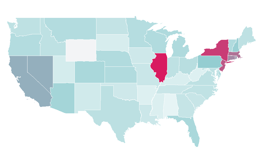 Affinity by region — Entourage, United States