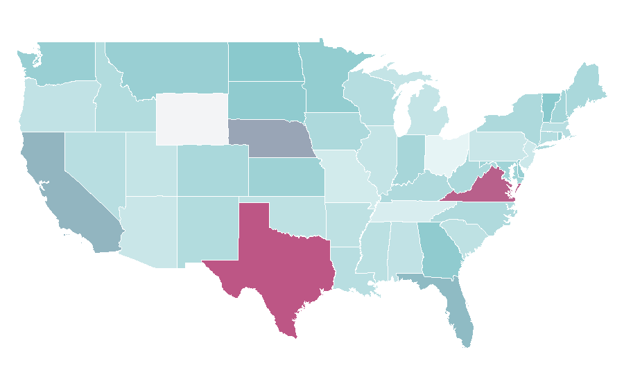 Affinity by region — Environmental degradation, United States