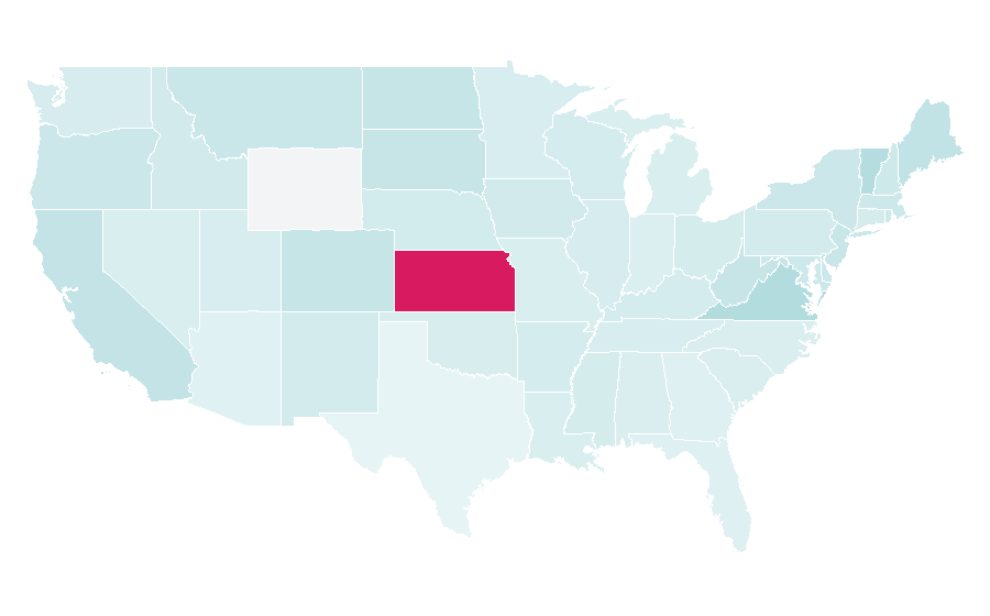 Affinity by region — Environmental organization, United States