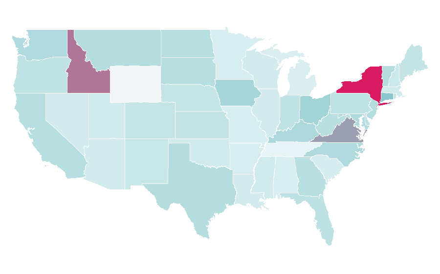 Affinity by region — Environmental protection, United States
