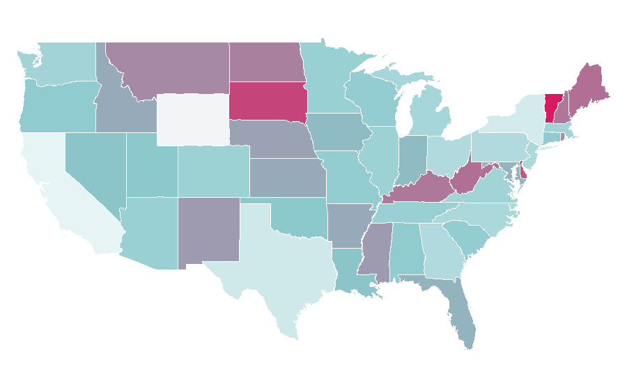Affinity by region — Environmental technology, United States