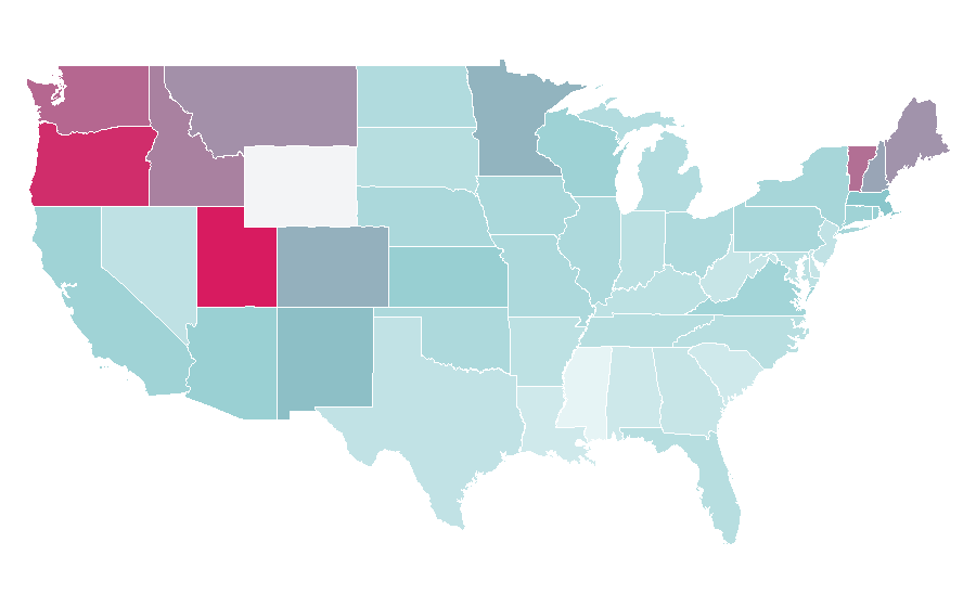 Affinity by region — Enya, United States